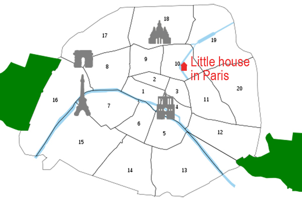 Little house in Paris, location